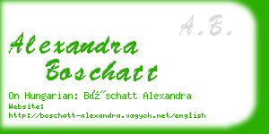 alexandra boschatt business card